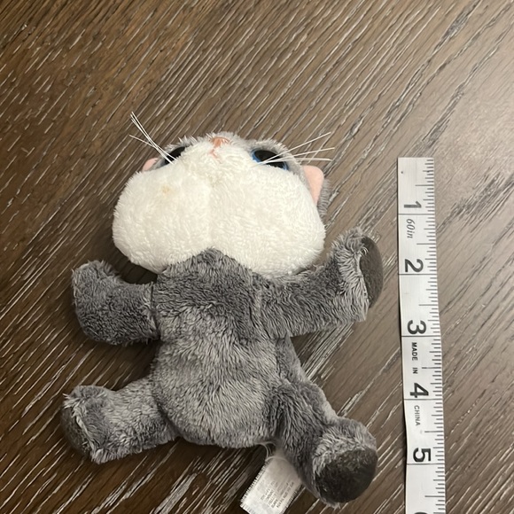 Russ Berrie Smokie Grey gray cat 5” plush plushie big blue eyes stuffed animal - Picture 13 of 15